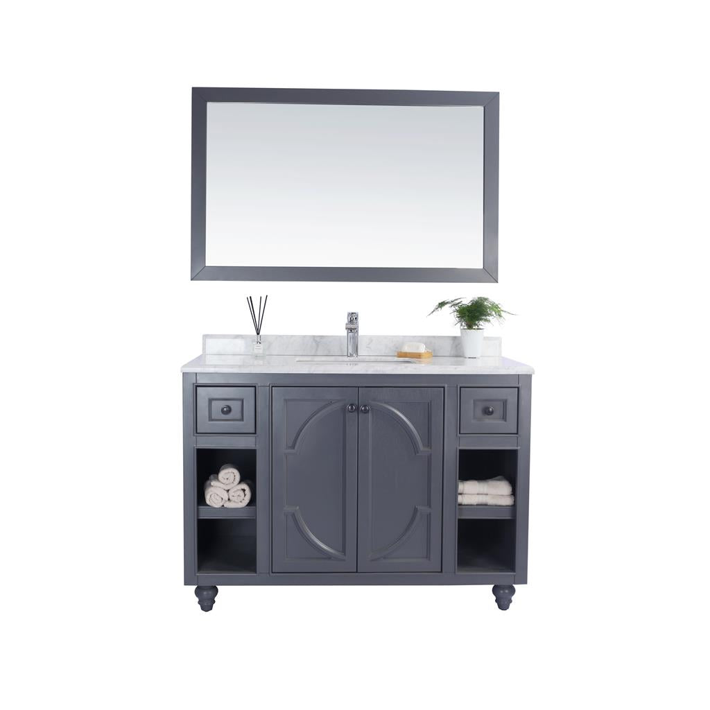 Laviva Odyssey 48" Maple Grey Bathroom Vanity#top-options_white-carrara-marble-top