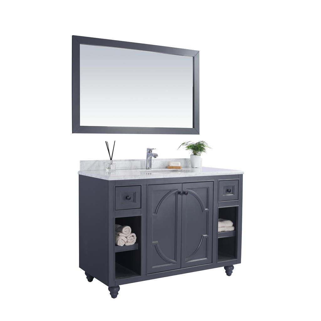 Laviva Odyssey 48" Maple Grey Bathroom Vanity#top-options_white-carrara-marble-top