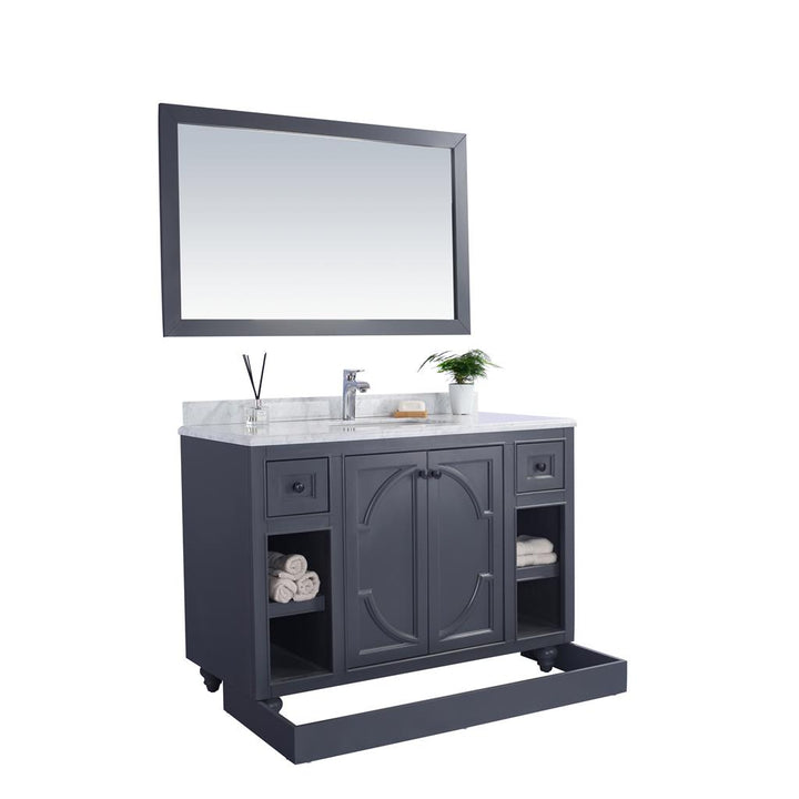 Laviva Odyssey 48" Maple Grey Bathroom Vanity#top-options_white-carrara-marble-top