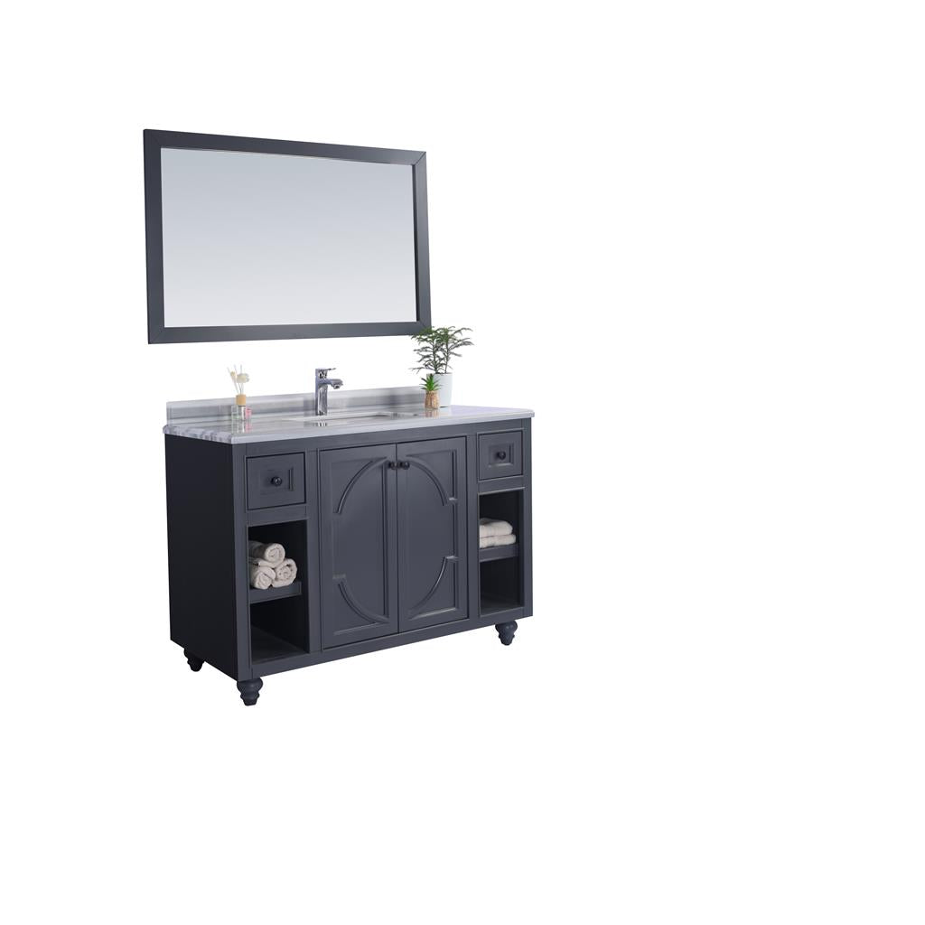 Laviva Odyssey 48" Maple Grey Bathroom Vanity#top-options_white-stripes-marble-top