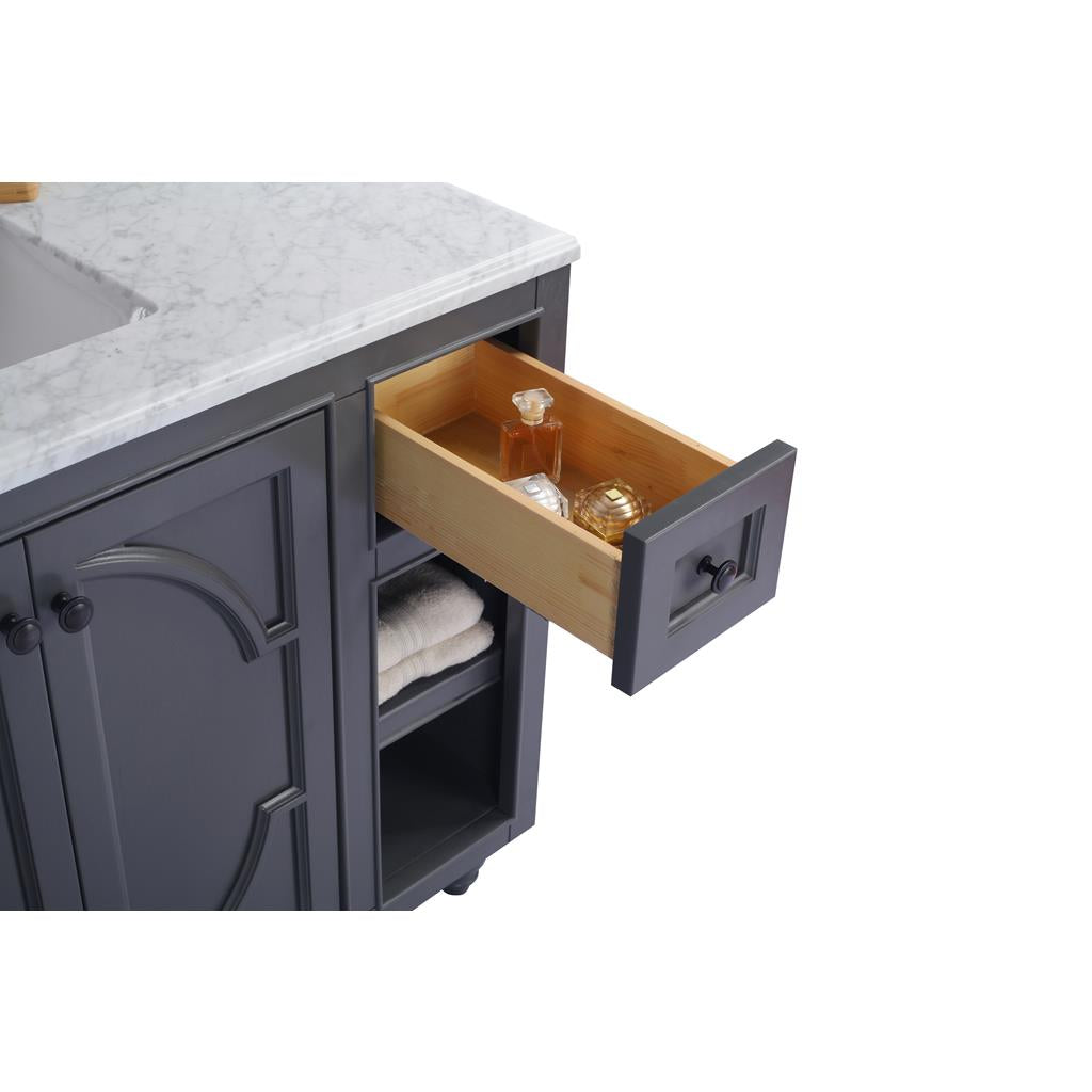 Laviva Odyssey 48" Maple Grey Bathroom Vanity#top-options_white-stripes-marble-top