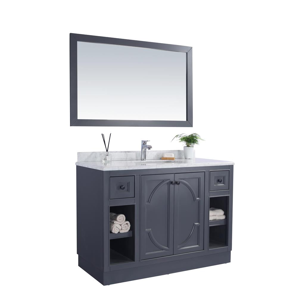 Laviva Odyssey 48" Maple Grey Bathroom Vanity#top-options_white-stripes-marble-top
