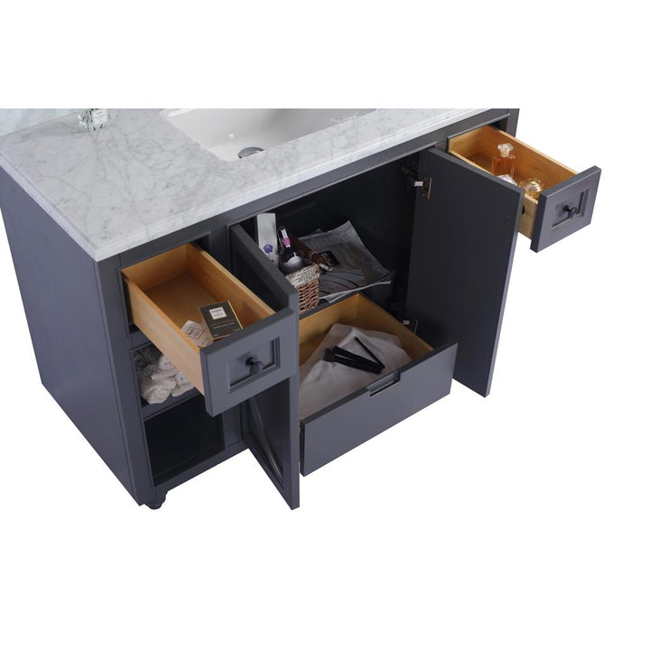 Laviva Odyssey 48" Maple Grey Bathroom Vanity Cabinet Only, No Top#top-options_cabinet-only-no-top