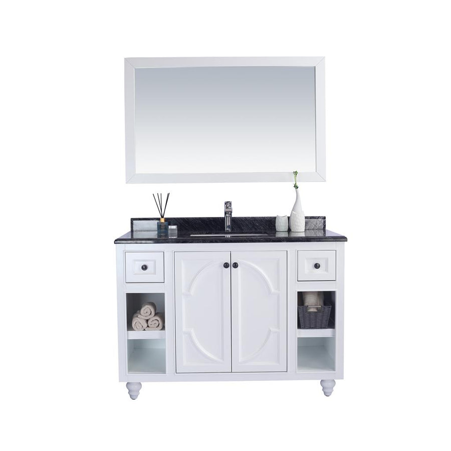 Laviva Odyssey 48" White Bathroom Vanity#top-options_black-wood-marble-top