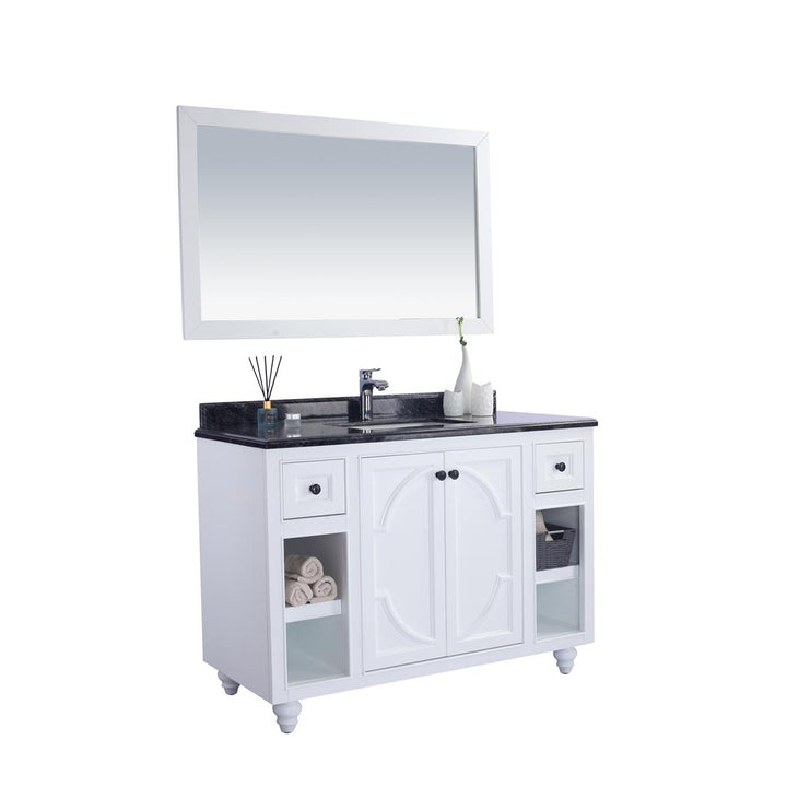 Laviva Odyssey 48" White Bathroom Vanity#top-options_black-wood-marble-top