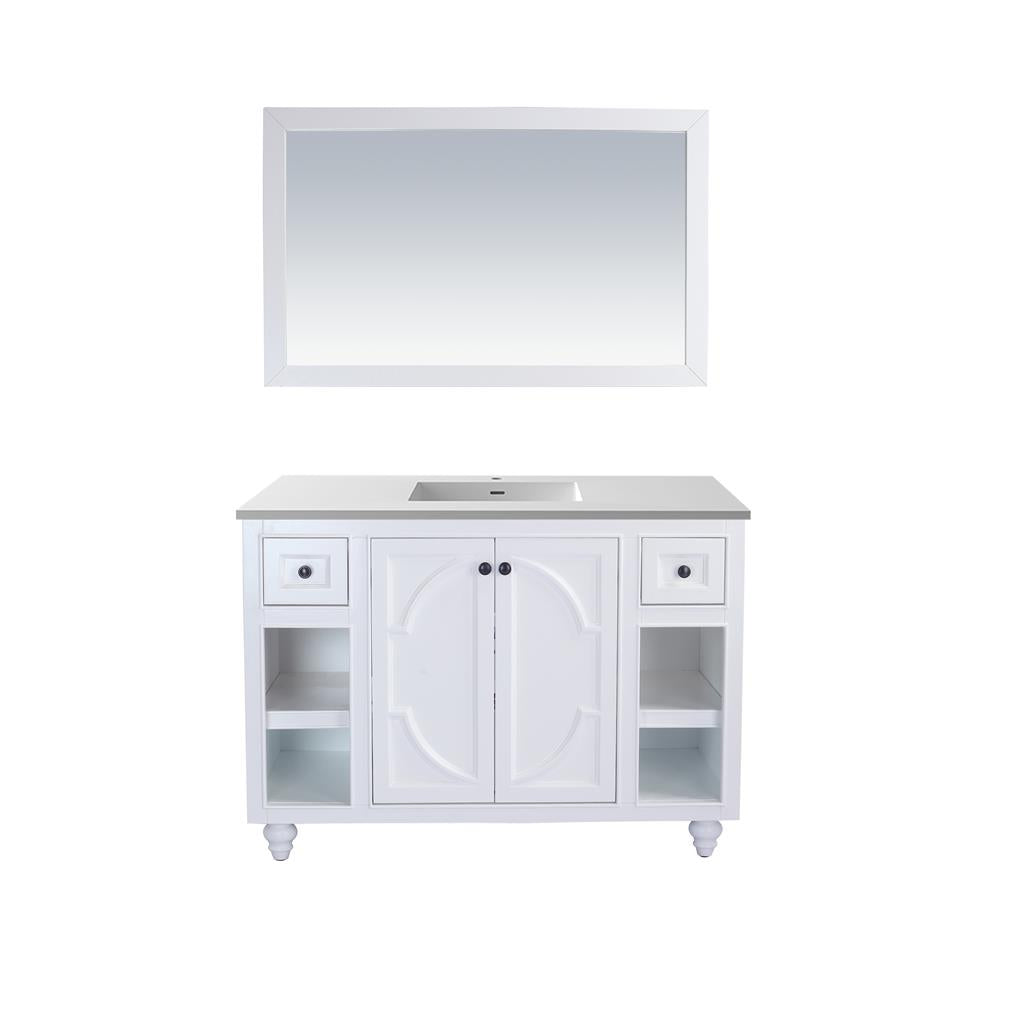 Laviva Odyssey 48" White Bathroom Vanity#top-options_matte-white-viva-stone-solid-surface-top