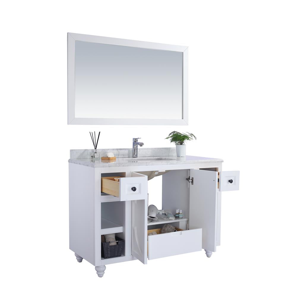 Laviva Odyssey 48" White Bathroom Vanity#top-options_matte-white-viva-stone-solid-surface-top