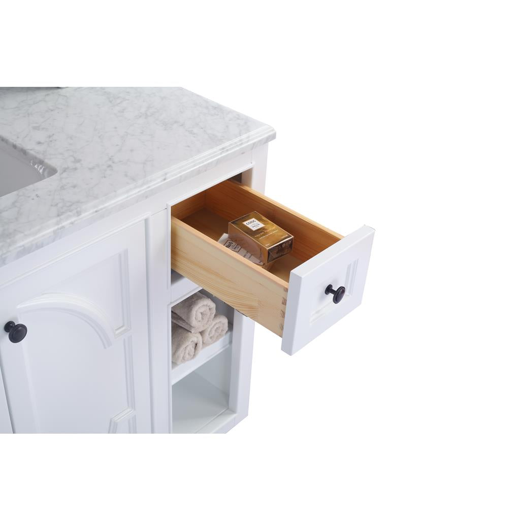 Laviva Odyssey 48" White Bathroom Vanity#top-options_white-carrara-marble-top