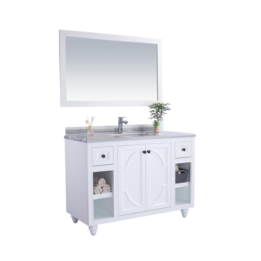 Laviva Odyssey 48" White Bathroom Vanity#top-options_white-stripes-marble-top