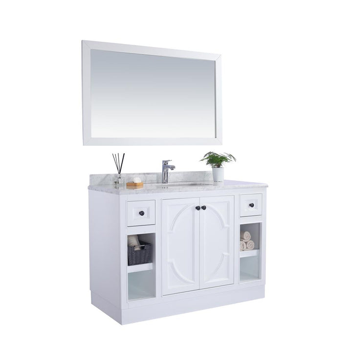 Laviva Odyssey 48" White Bathroom Vanity#top-options_white-stripes-marble-top