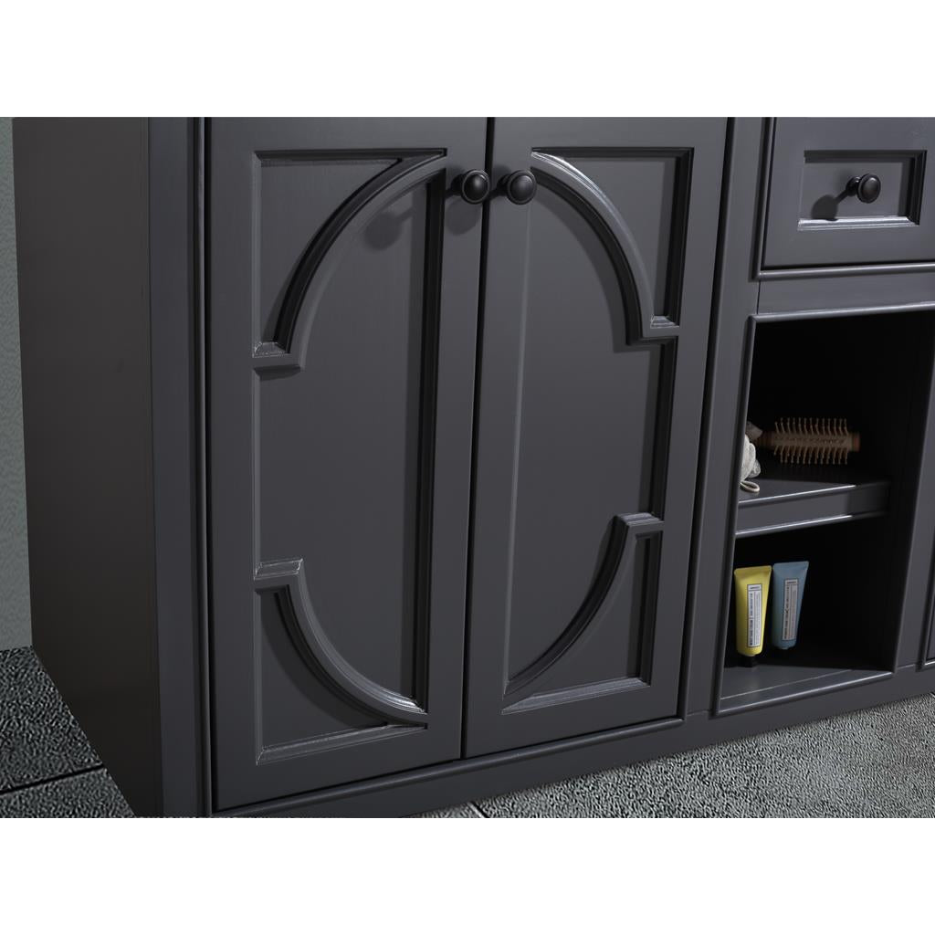 Laviva Odyssey 60" Maple Grey Double Sink Bathroom Vanity#top-options_white-stripes-marble-top