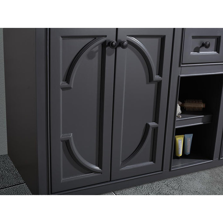 Laviva Odyssey 60" Maple Grey Double Sink Bathroom Vanity#top-options_white-stripes-marble-top