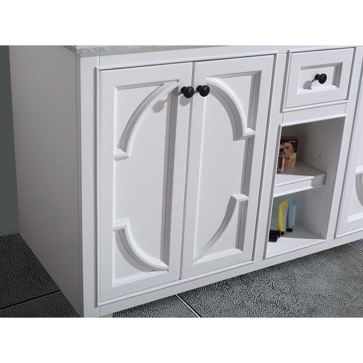 Laviva Odyssey 60" White Double Sink Bathroom Vanity#top-options_white-stripes-marble-top