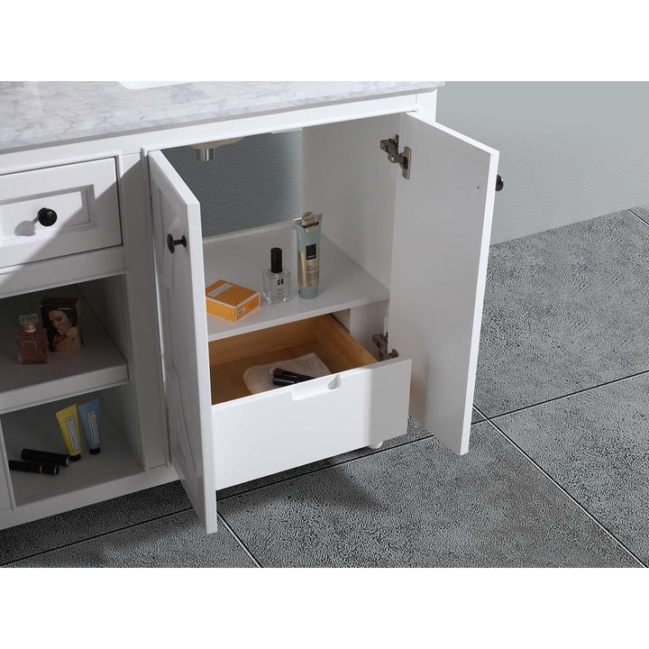 Laviva Odyssey 60" White Double Sink Bathroom Vanity#top-options_white-stripes-marble-top