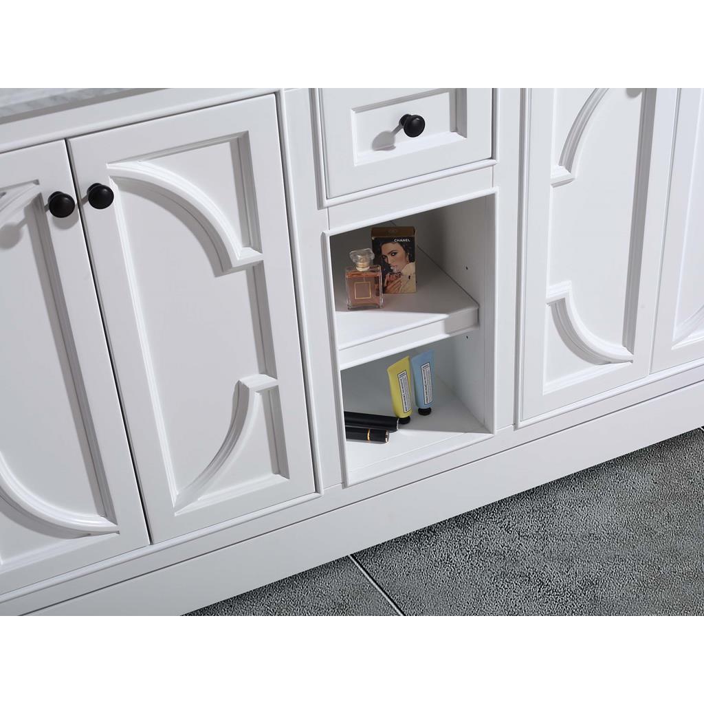 Laviva Odyssey 60" White Double Sink Bathroom Vanity Cabinet Only, No Top#top-options_cabinet-only-no-top