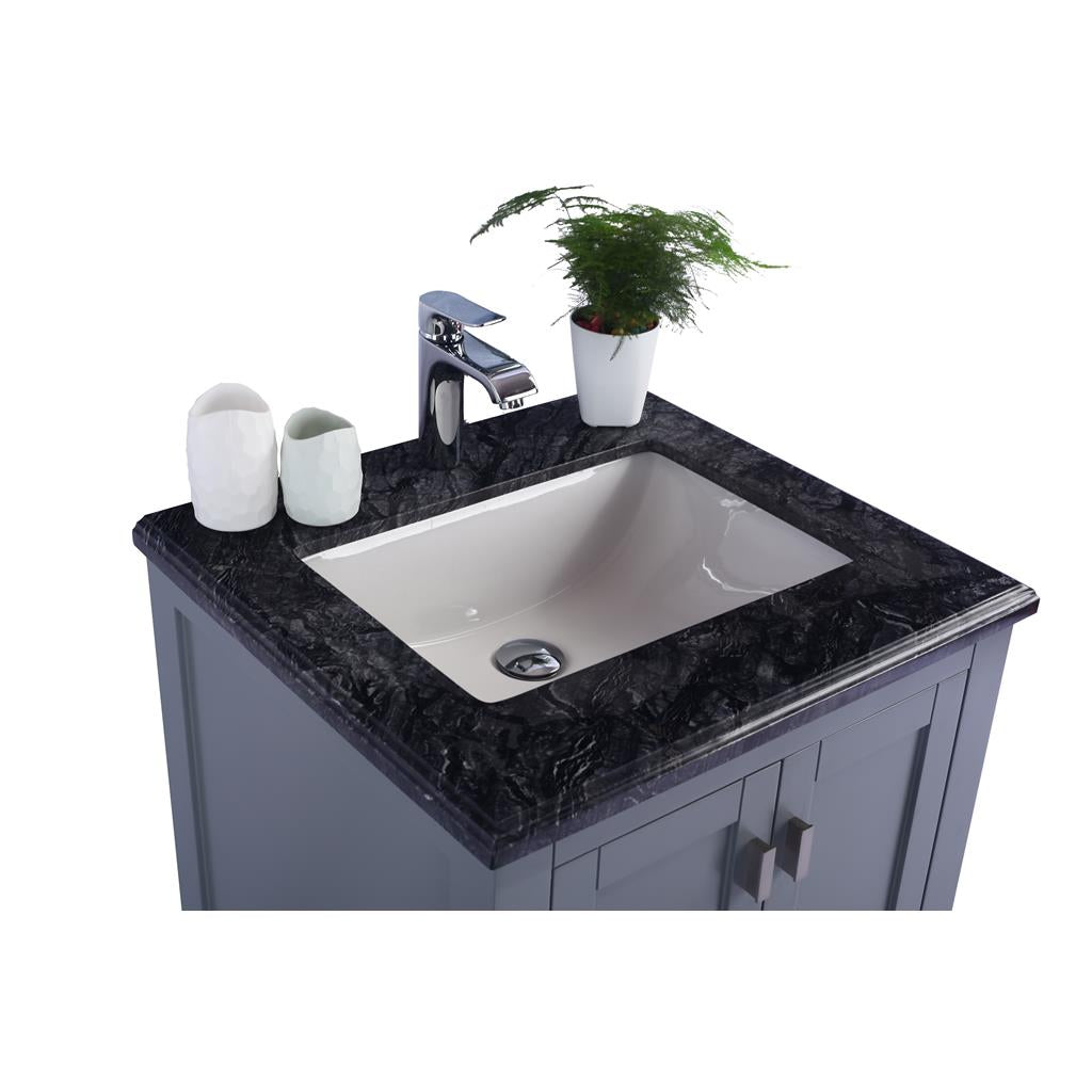 Laviva Wilson 24" Grey Bathroom Vanity#top-options_black-wood-marble-top