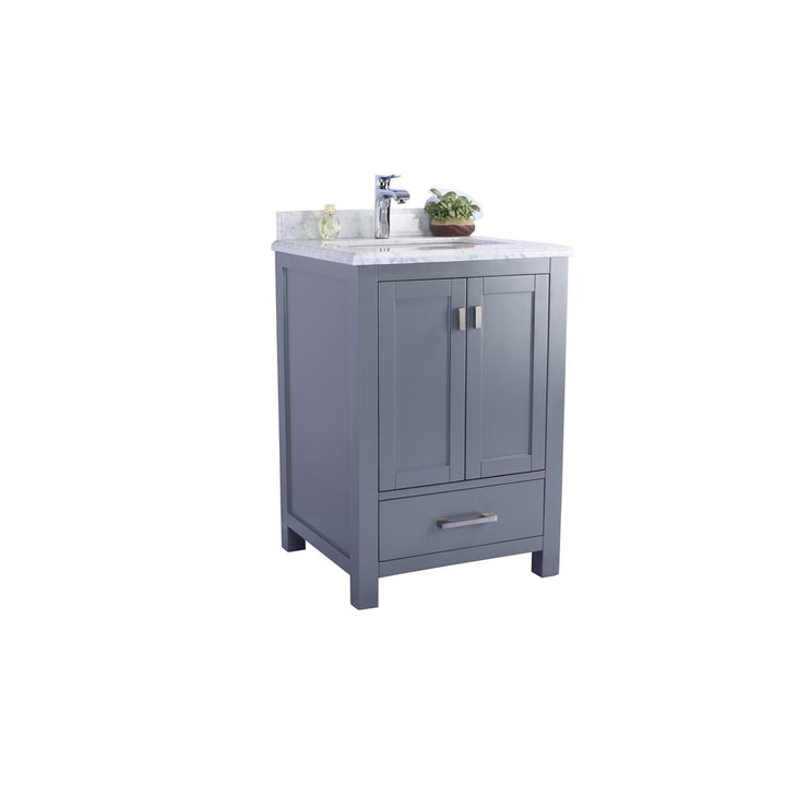 Laviva Wilson 24" Grey Bathroom Vanity#top-options_white-carrara-marble-top