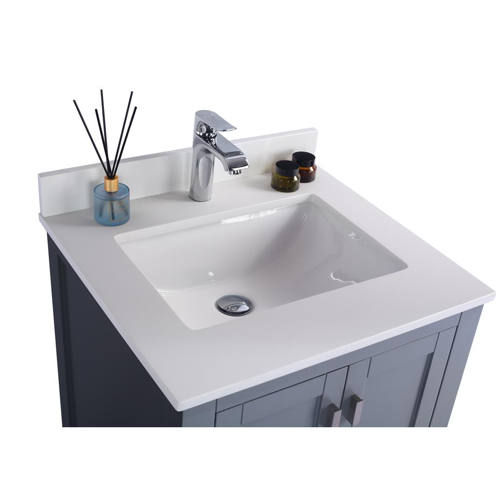 Laviva Wilson 24" Grey Bathroom Vanity#top-options_white-quartz-top