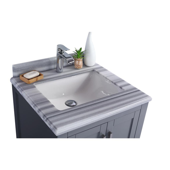 Laviva Wilson 24" Grey Bathroom Vanity#top-options_white-stripes-marble-top