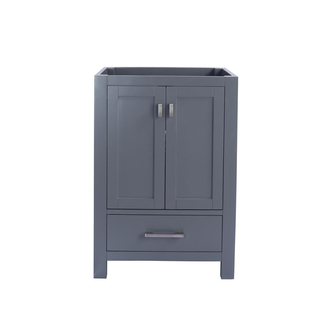 Laviva Wilson 24" Grey Bathroom Vanity Cabinet Only, No Top#top-options_cabinet-only-no-top