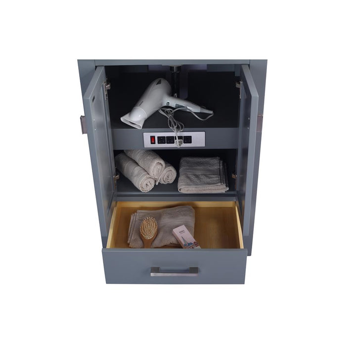 Laviva Wilson 24" Grey Bathroom Vanity Cabinet Only, No Top#top-options_cabinet-only-no-top