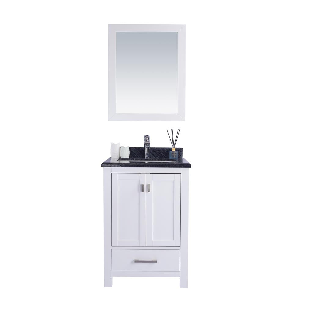 Laviva Wilson 24" White Bathroom Vanity#top-options_black-wood-marble-top