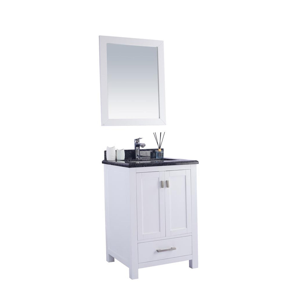 Laviva Wilson 24" White Bathroom Vanity#top-options_black-wood-marble-top