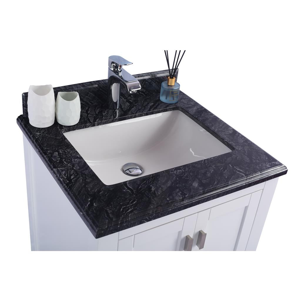 Laviva Wilson 24" White Bathroom Vanity#top-options_black-wood-marble-top