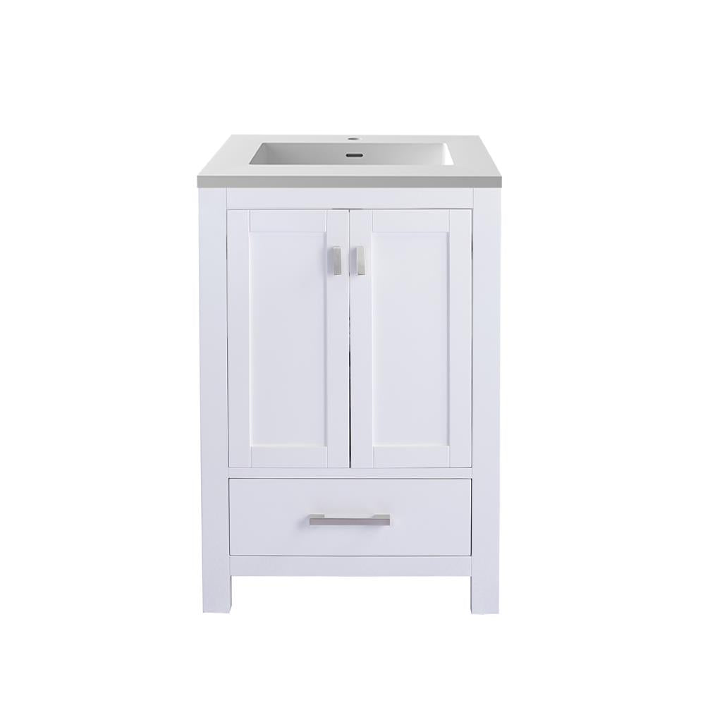 Laviva Wilson 24" White Bathroom Vanity#top-options_matte-white-viva-stone-solid-surface-top