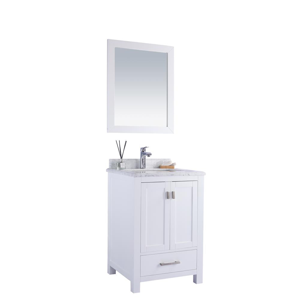 Laviva Wilson 24" White Bathroom Vanity#top-options_white-carrara-marble-top