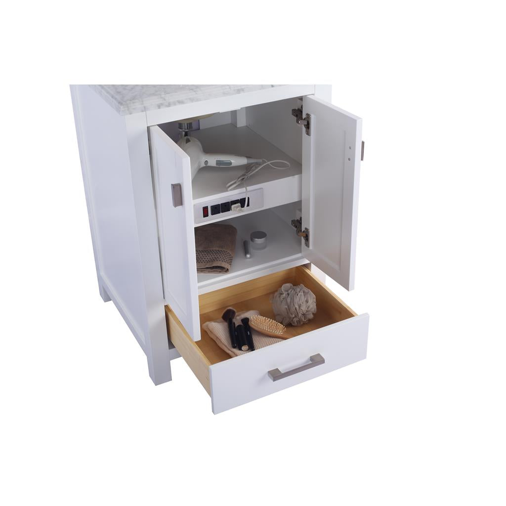 Laviva Wilson 24" White Bathroom Vanity#top-options_white-carrara-marble-top