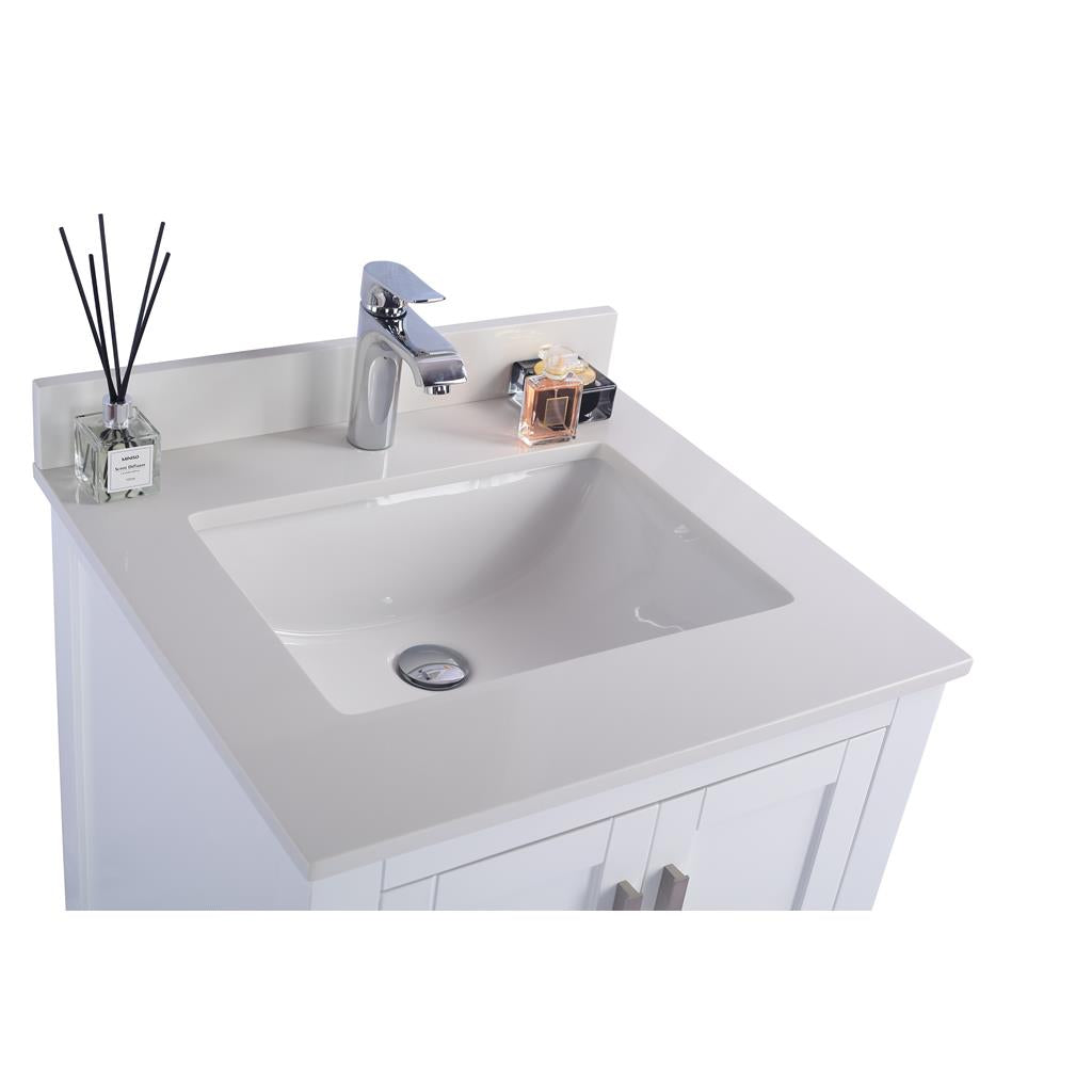 Laviva Wilson 24" White Bathroom Vanity#top-options_white-quartz-top