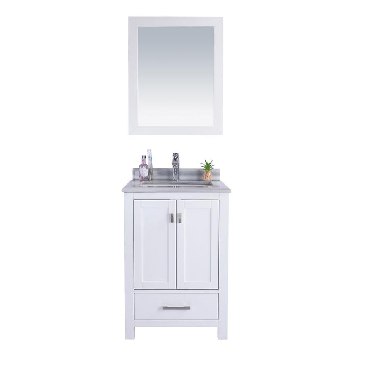 Laviva Wilson 24" White Bathroom Vanity#top-options_white-stripes-marble-top