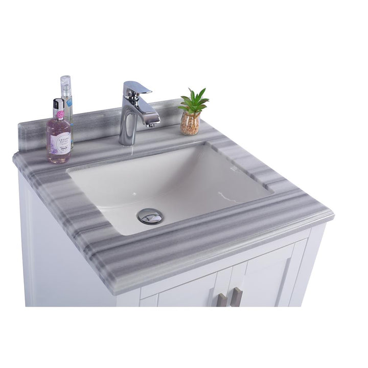 Laviva Wilson 24" White Bathroom Vanity#top-options_white-stripes-marble-top