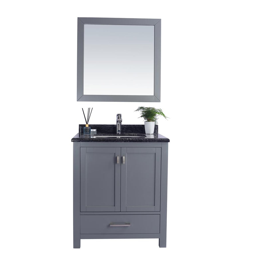Laviva Wilson 30" Grey Bathroom Vanity#top-options_black-wood-marble-top