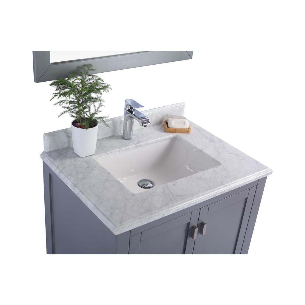 Laviva Wilson 30" Grey Bathroom Vanity#top-options_white-carrara-marble-top