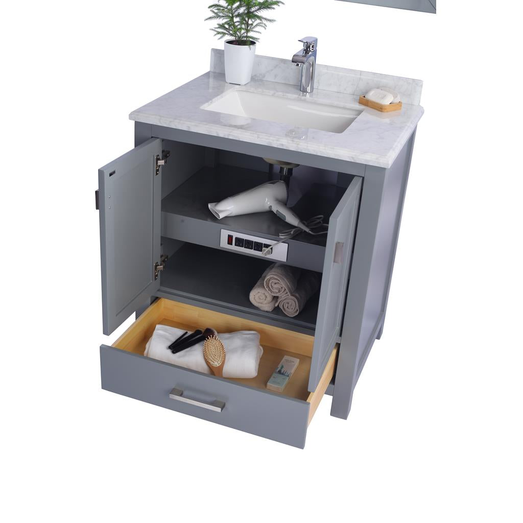 Laviva Wilson 30" Grey Bathroom Vanity#top-options_white-carrara-marble-top