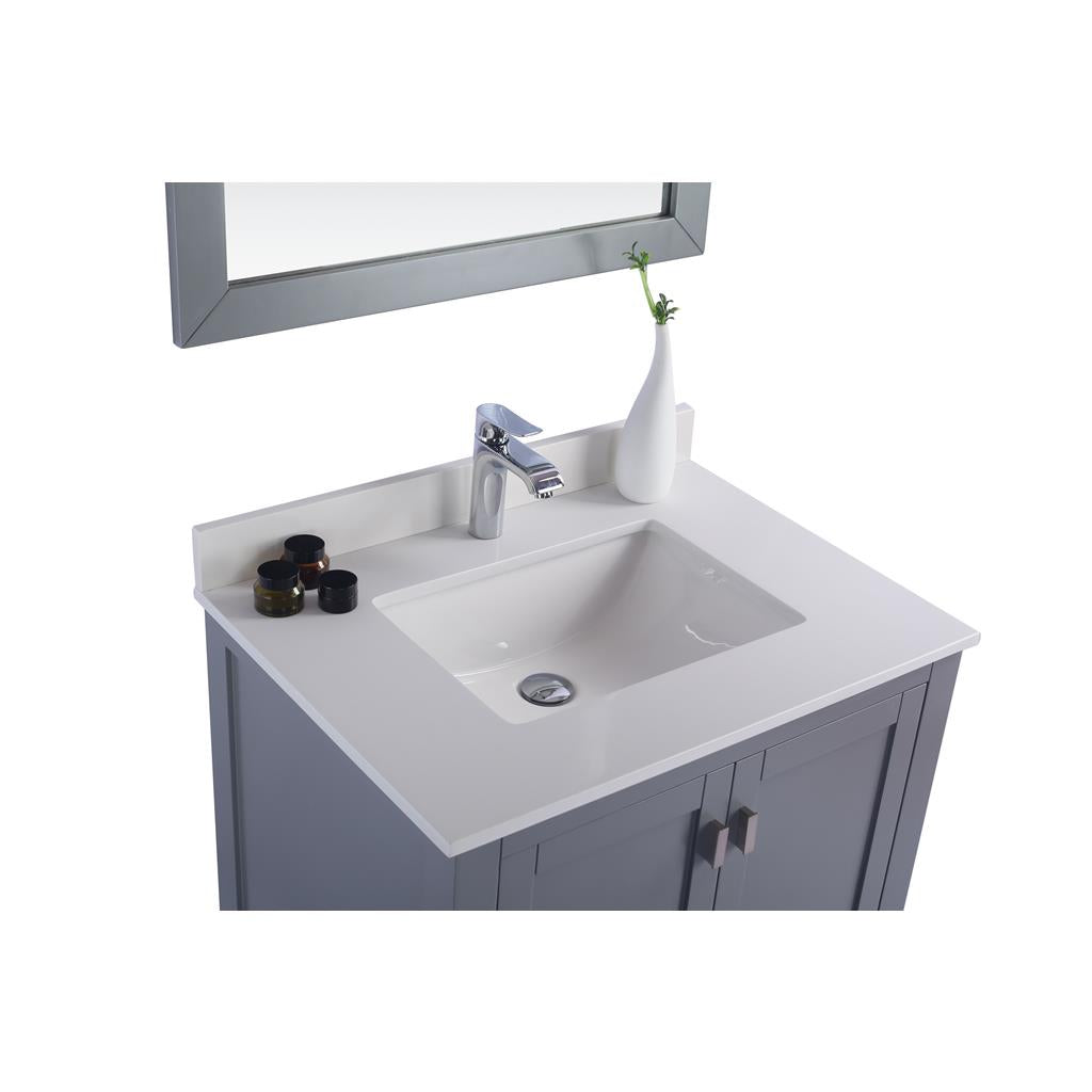 Laviva Wilson 30" Grey Bathroom Vanity#top-options_white-quartz-top