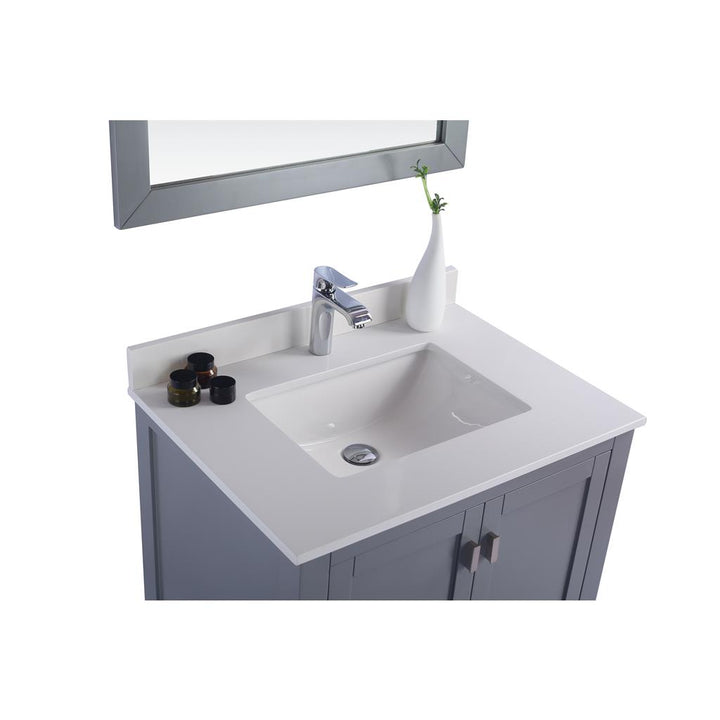 Laviva Wilson 30" Grey Bathroom Vanity#top-options_white-quartz-top