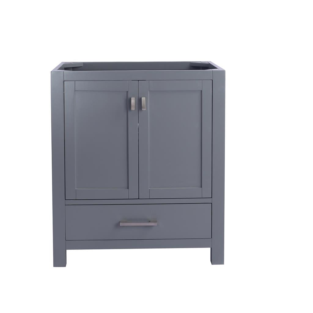 Laviva Wilson 30" Grey Bathroom Vanity Cabinet Only, No Top#top-options_cabinet-only-no-top