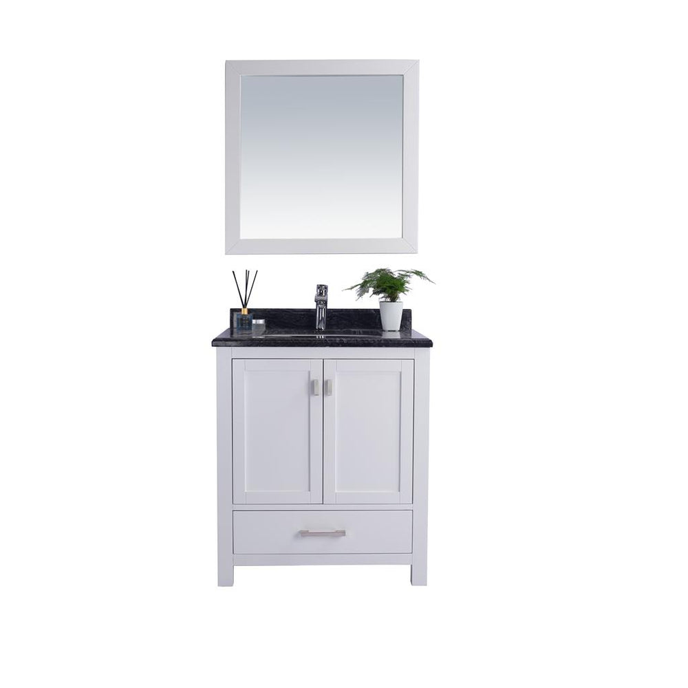 Laviva Wilson 30" White Bathroom Vanity#top-options_black-wood-marble-top