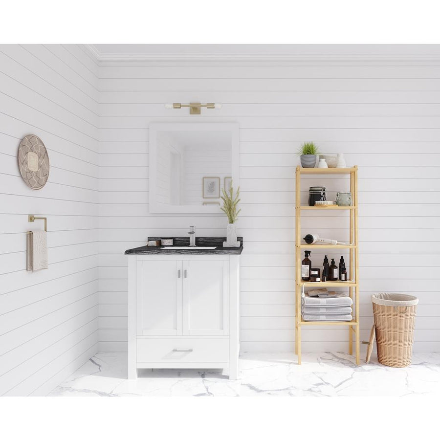 Laviva Wilson 30" White Bathroom Vanity#top-options_black-wood-marble-top