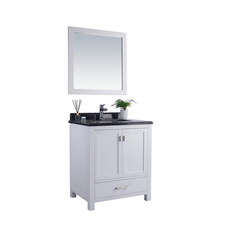 Laviva Wilson 30" White Bathroom Vanity#top-options_black-wood-marble-top