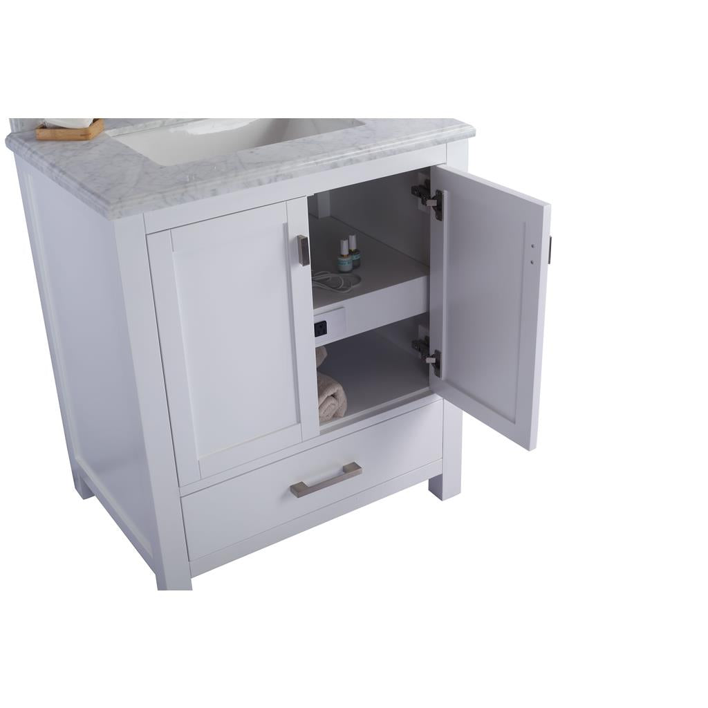 Laviva Wilson 30" White Bathroom Vanity#top-options_matte-white-viva-stone-solid-surface-top