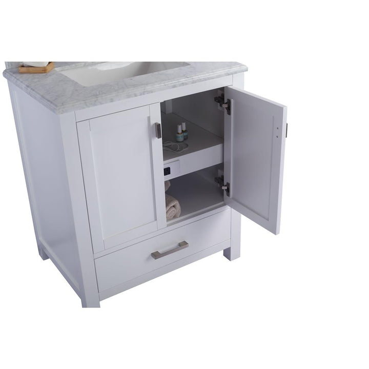 Laviva Wilson 30" White Bathroom Vanity#top-options_matte-white-viva-stone-solid-surface-top