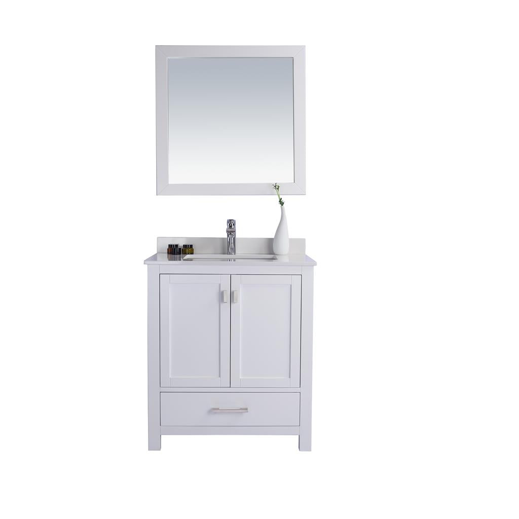 Laviva Wilson 30" White Bathroom Vanity#top-options_white-quartz-top