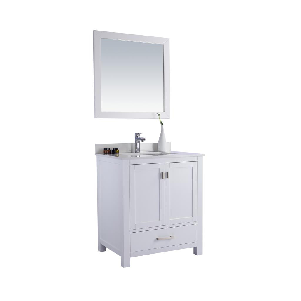 Laviva Wilson 30" White Bathroom Vanity#top-options_white-quartz-top