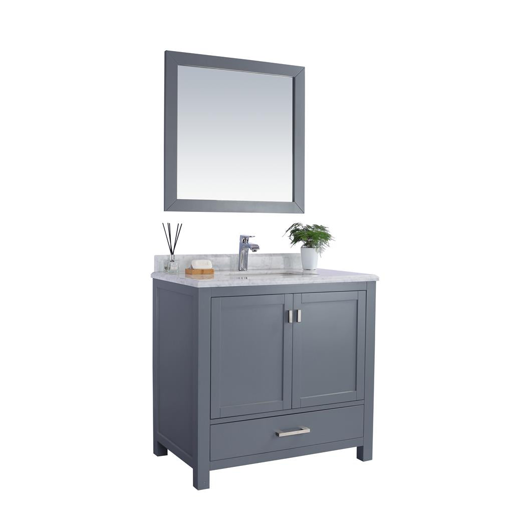 Laviva Wilson 36" Grey Bathroom Vanity#top-options_white-carrara-marble-top