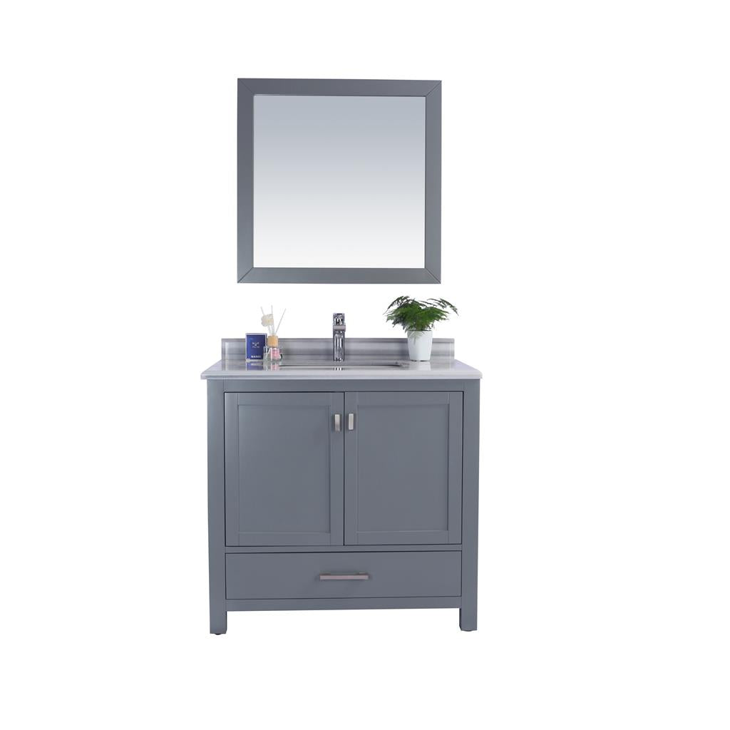 Laviva Wilson 36" Grey Bathroom Vanity#top-options_white-stripes-marble-top