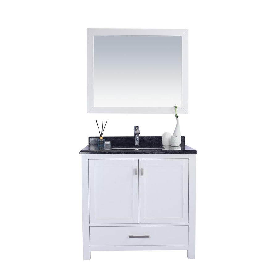 Laviva Wilson 36" White Bathroom Vanity#top-options_black-wood-marble-top